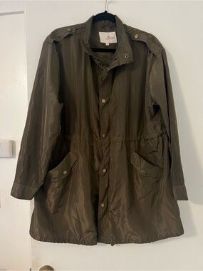 Rosio Olive Utility Anorak Jacket military size L (Q112)